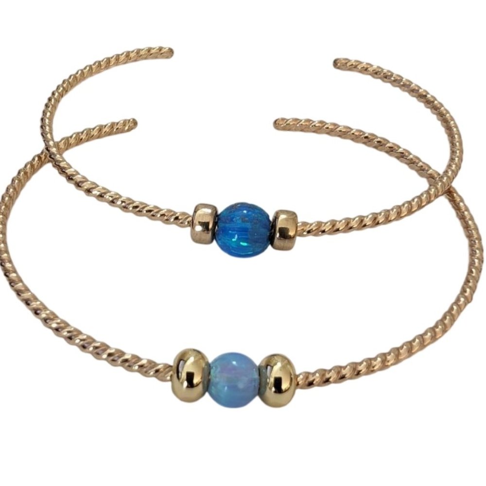 Cape Cod Gold Filled Opal Cuff Bracelets